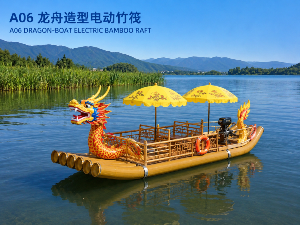 A05 龙舟造型竹筏
