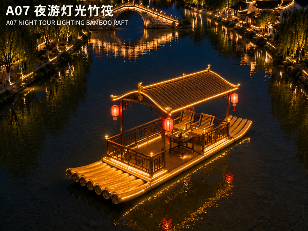 A06 夜游灯光竹筏